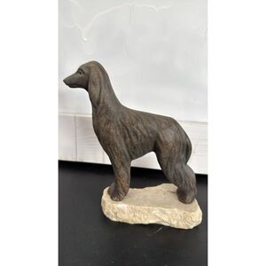 Vintage Maigon Daga Studio Art Pottery Dog Sculpture Cream Granite# 93